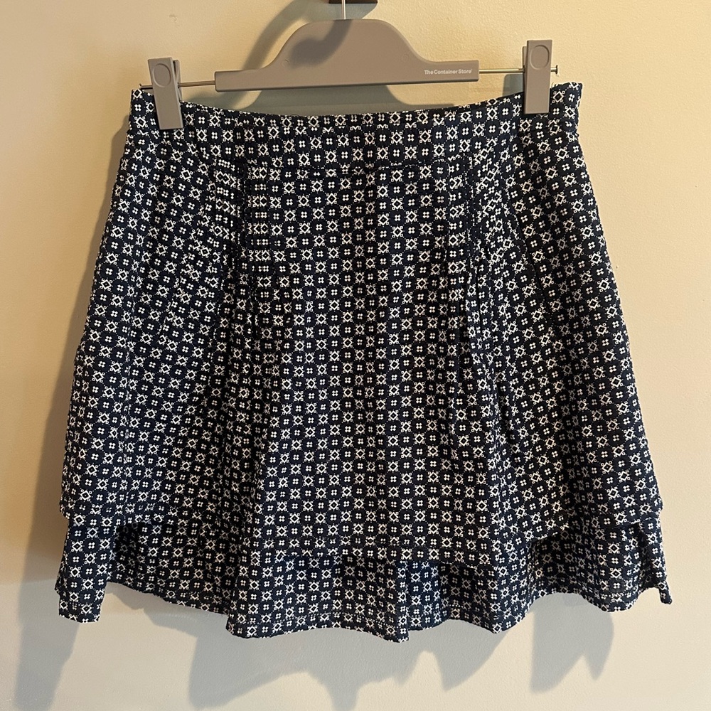 Marc By Marc Jacobs Navy and White Patterned Skirt